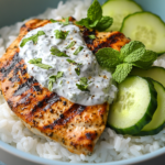Dump-and-Bake Chicken Tzatziki with Rice