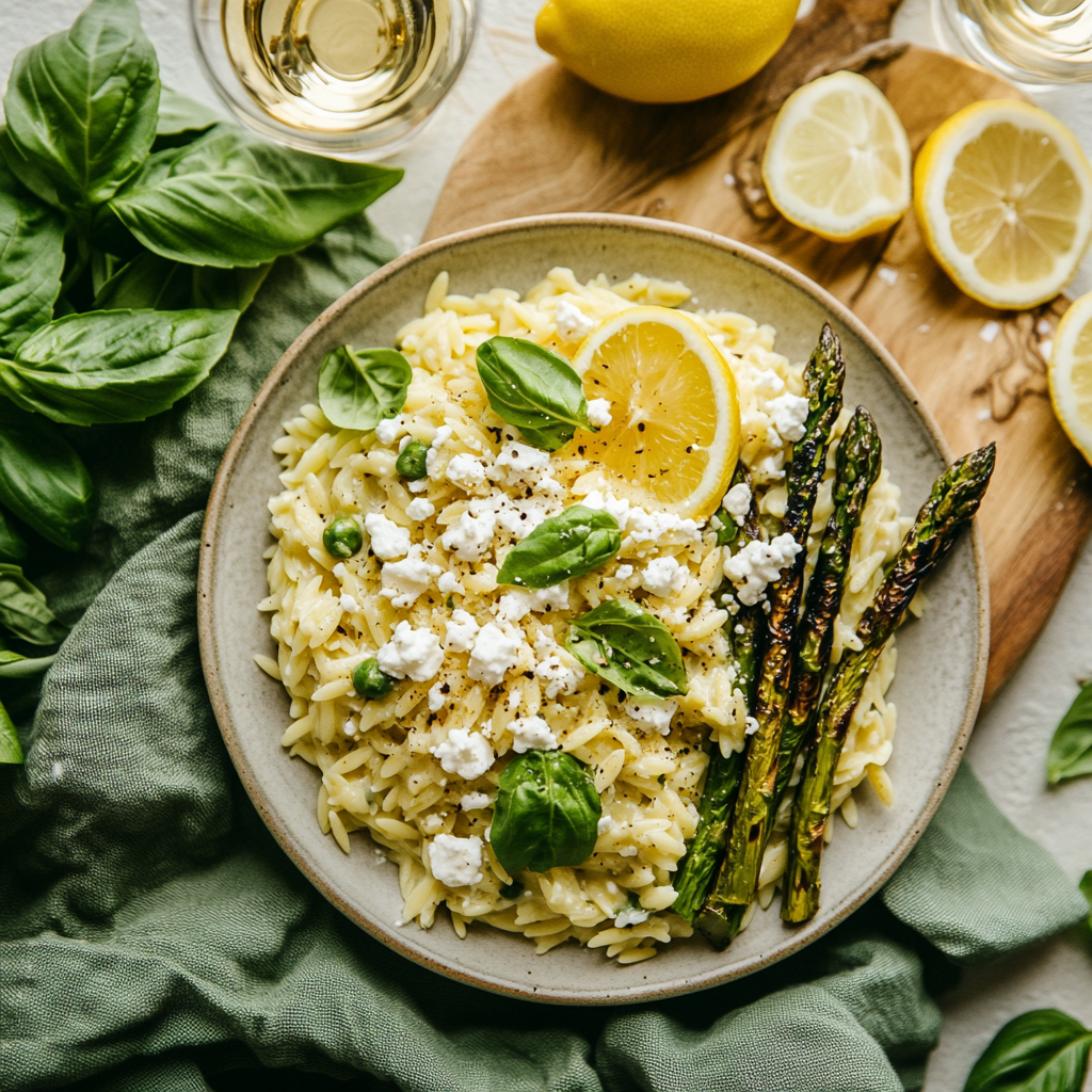 Fresh Spring Pasta Primavera with Feta