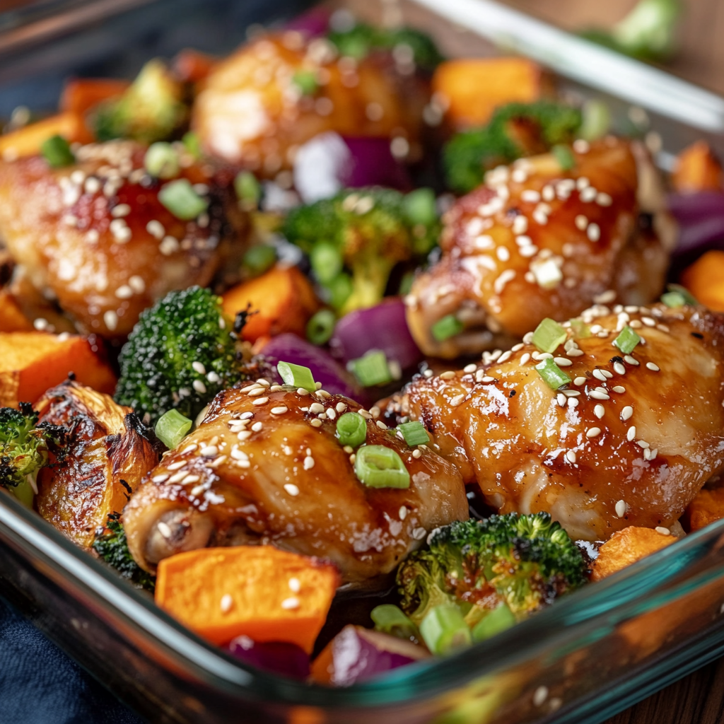 Honey Soy Baked Chicken and Veggies