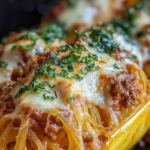 Cheesy Sausage-Stuffed Spaghetti Squash