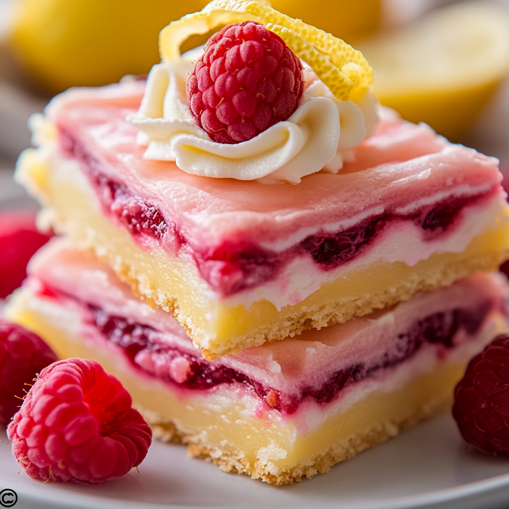 Epic Raspberry Lemon Cheesecake Bars
