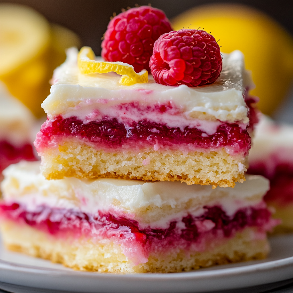 Epic Raspberry Lemon Cheesecake Bars