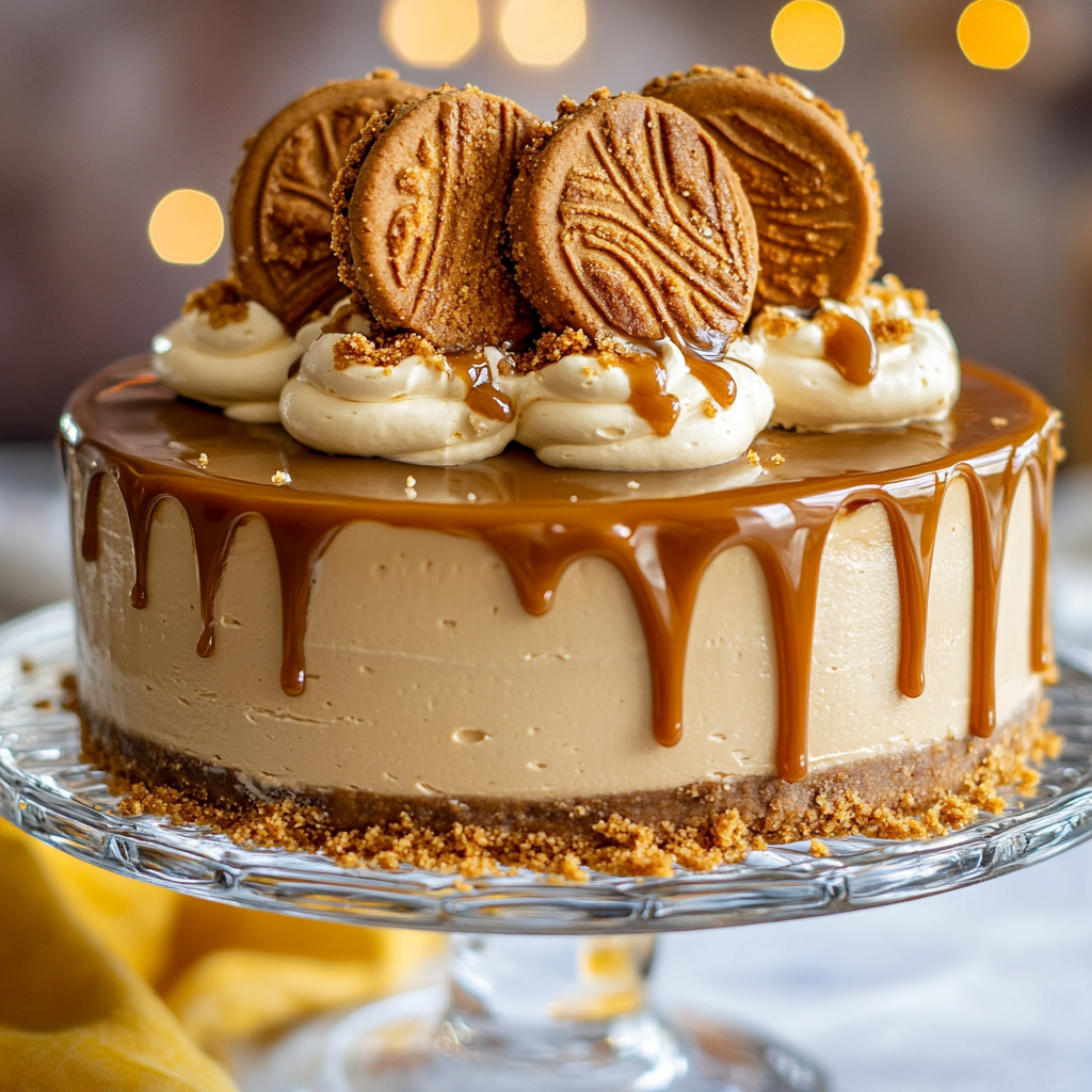 No Bake Biscoff Cheesecake
