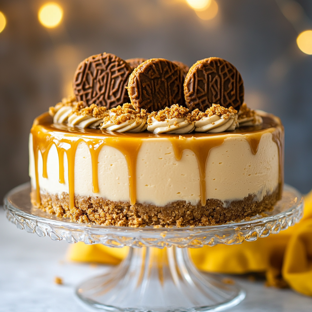 No Bake Biscoff Cheesecake