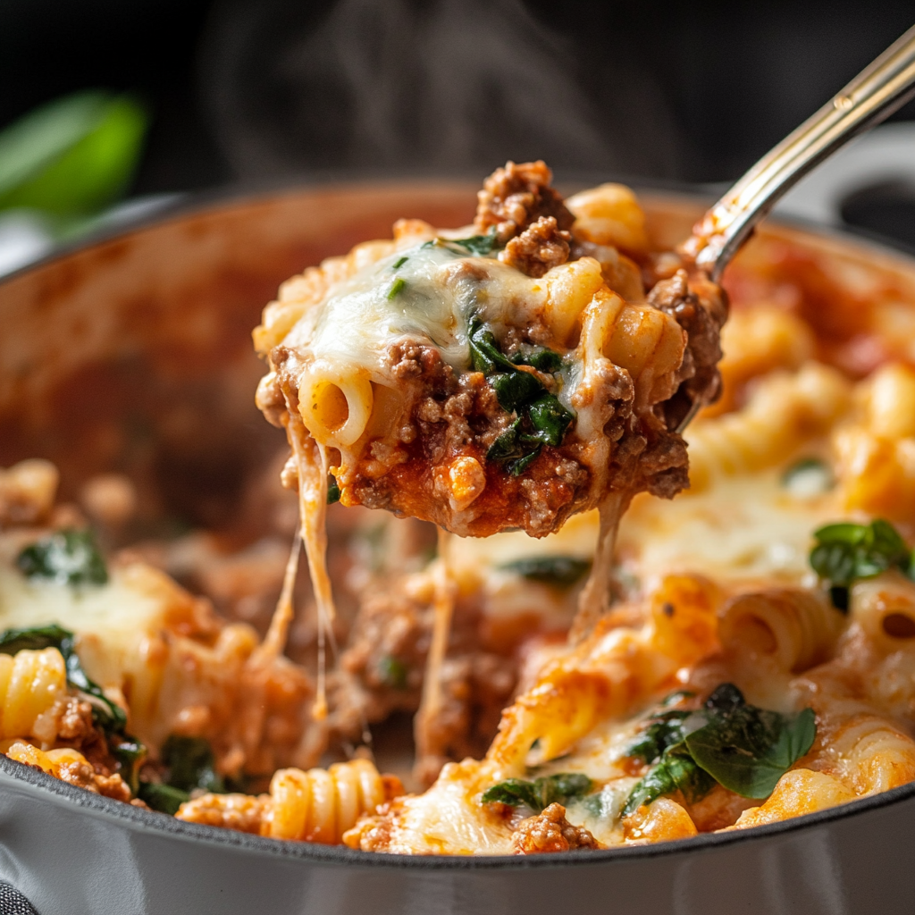 Creamy Ground Beef Orzo