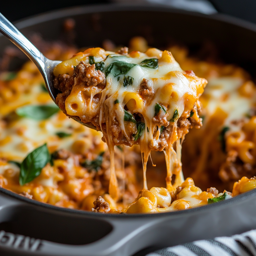Creamy Ground Beef Orzo