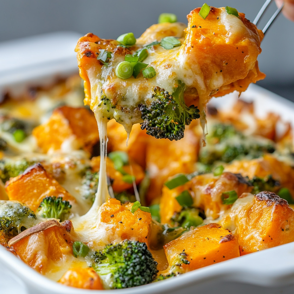 Buffalo Chicken Sweet Potato Casserole