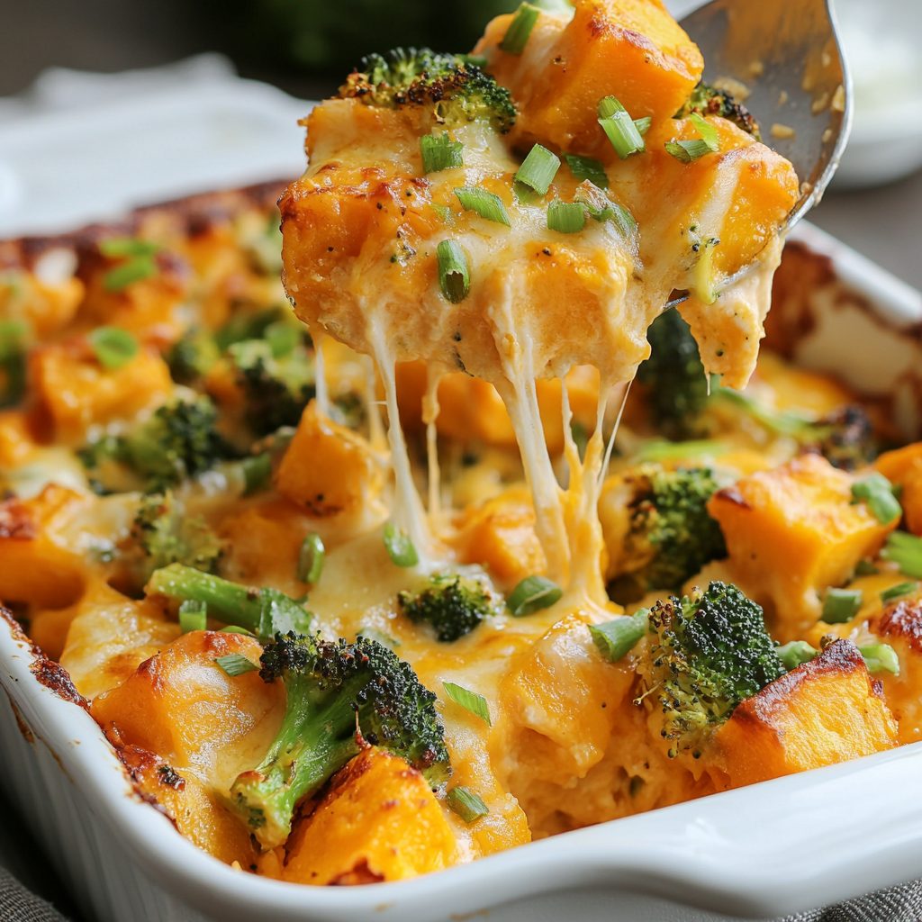 Buffalo Chicken Sweet Potato Casserole