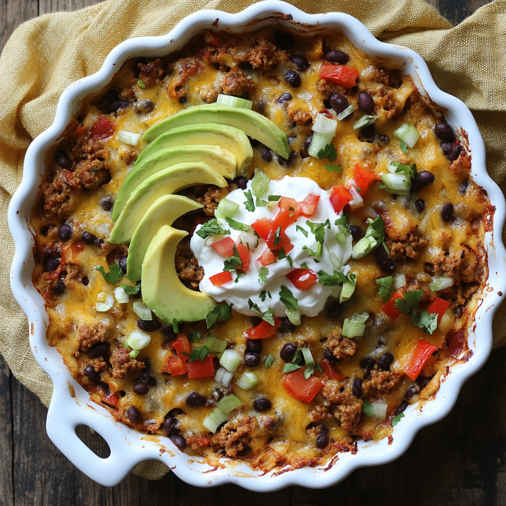 Ground Turkey Taco Casserole