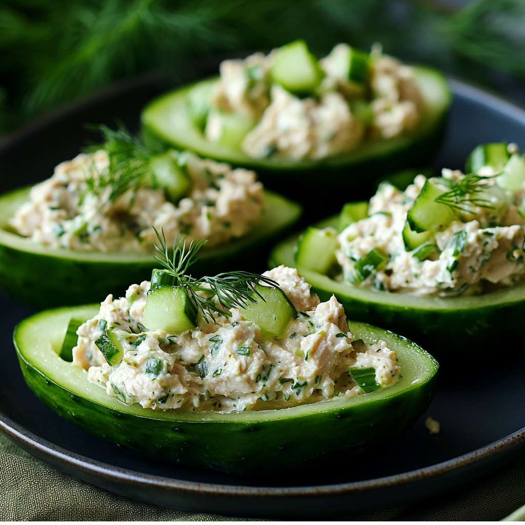 Tuna Cucumber Boats