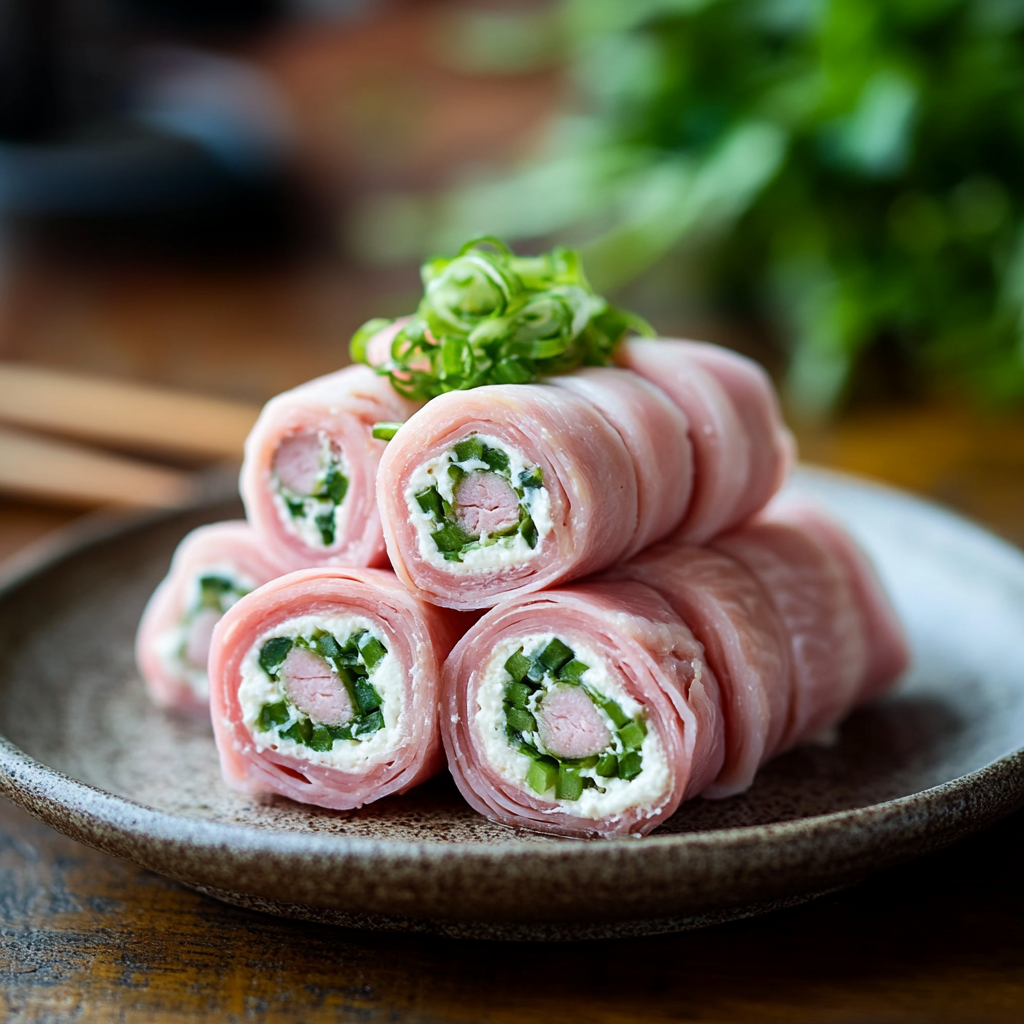 Ham Roll-Ups with Cream Cheese