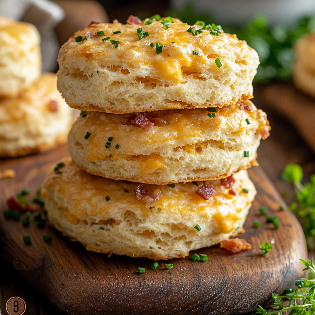 Breakfast Protein Biscuits with Ham and Cheddar