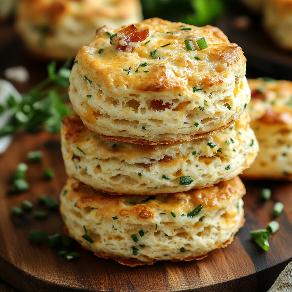 Breakfast Protein Biscuits with Ham and Cheddar