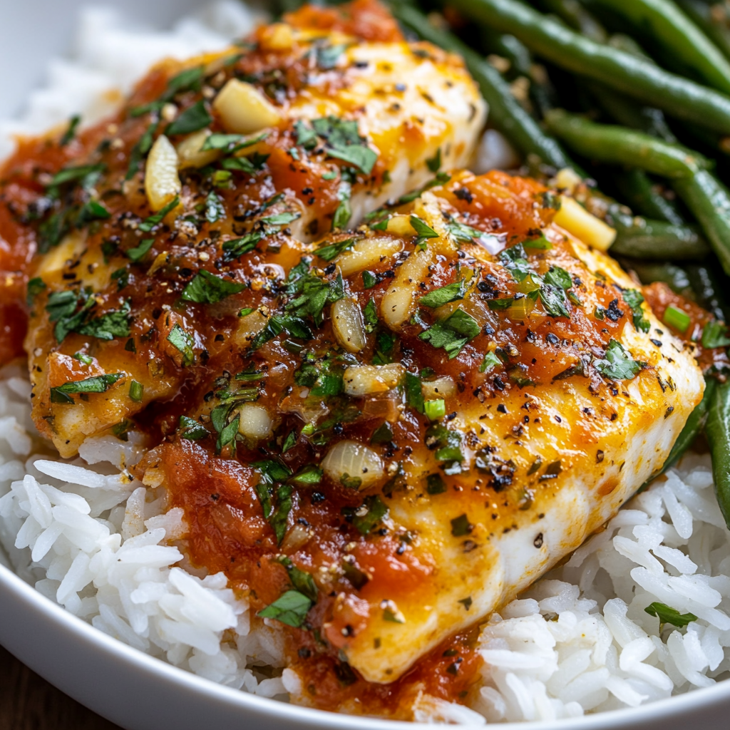 Garlicky Moroccan Fish