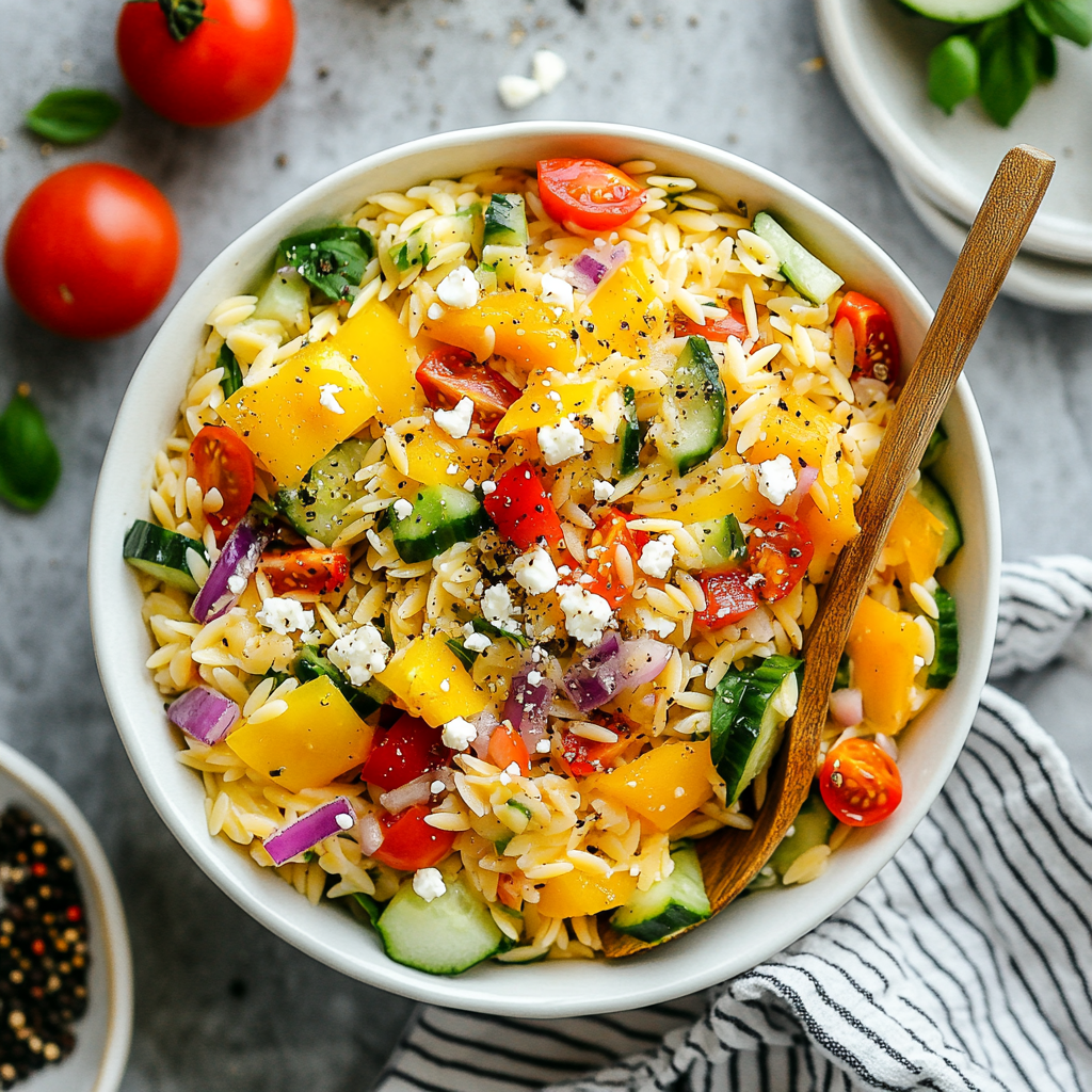 Rainbow Orzo Salad 6 Rainbow Orzo Salad