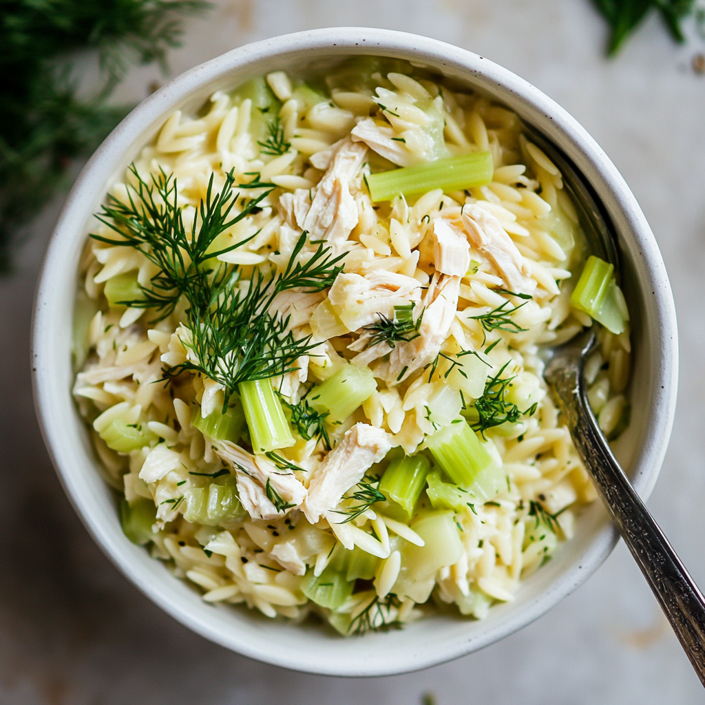 Lemony Chicken and Orzo Soup