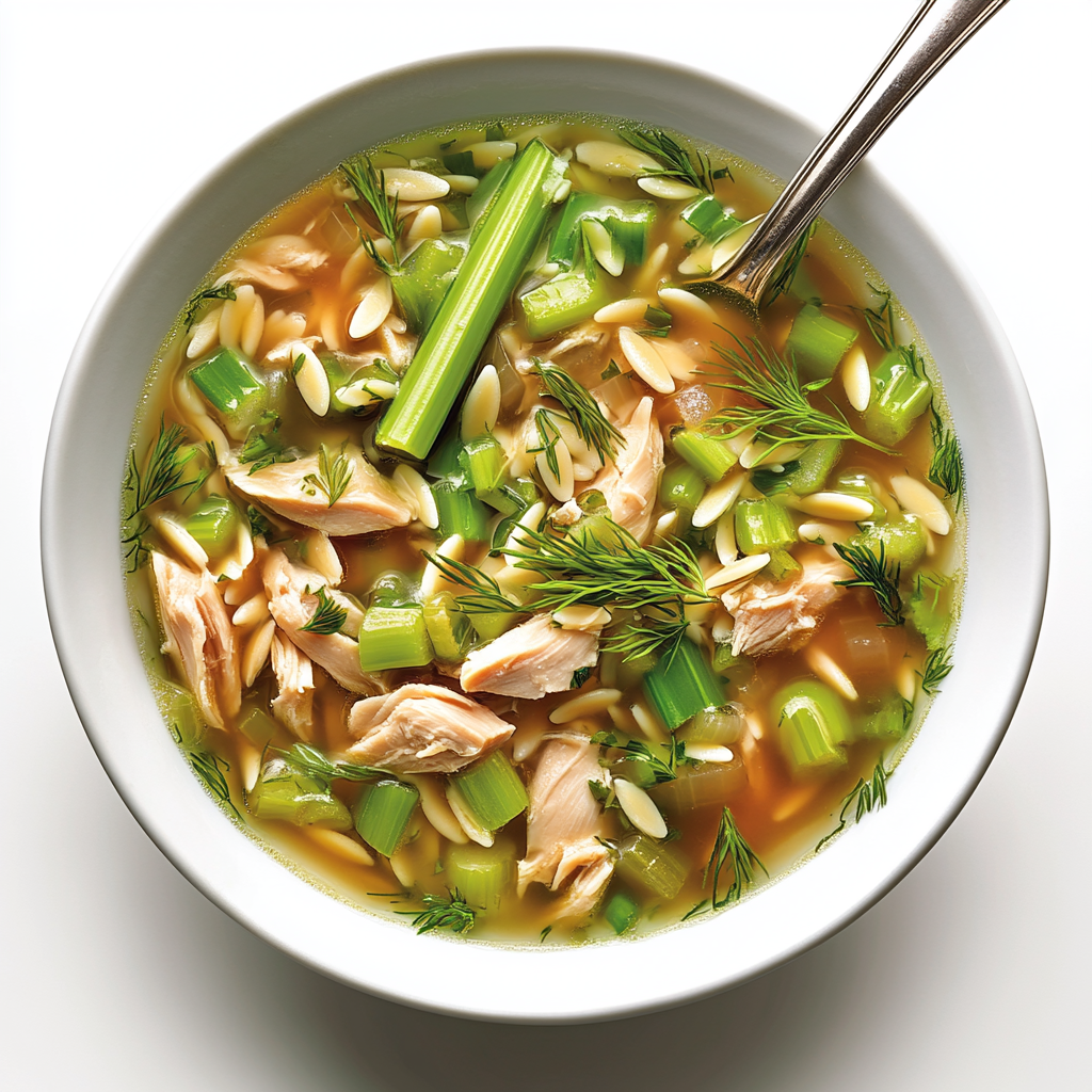 Lemony Chicken and Orzo Soup