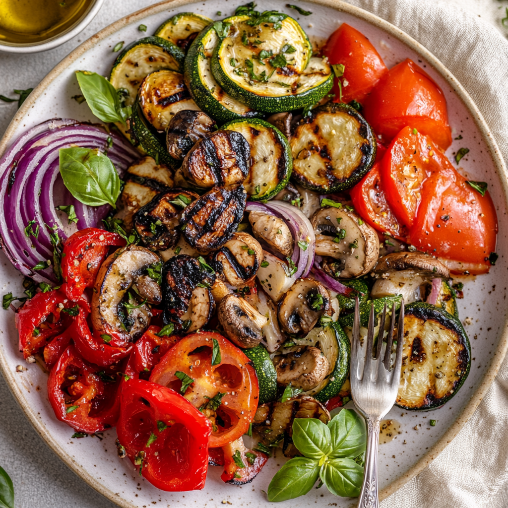 Zesty Balsamic Marinated Grilled Vegetables