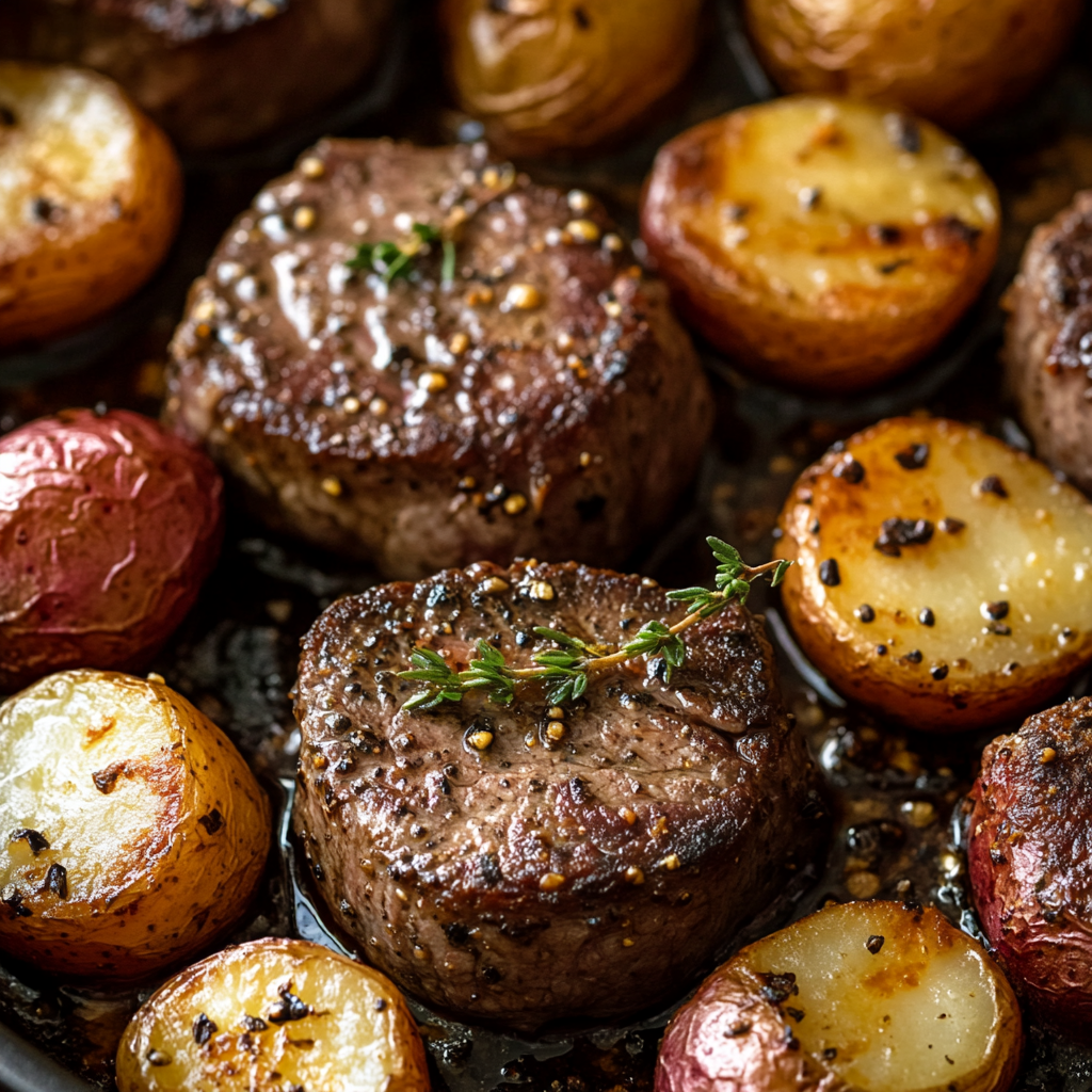 Garlic Butter Steak and Potatoes Skillet