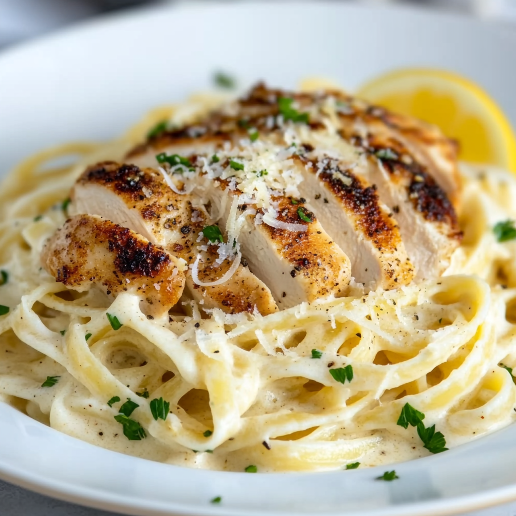 Creamy Lemon Garlic Chicken Pasta
