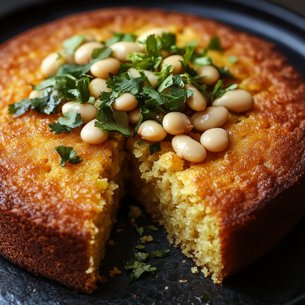Little Cornbread and Pinto Beans For Lunch