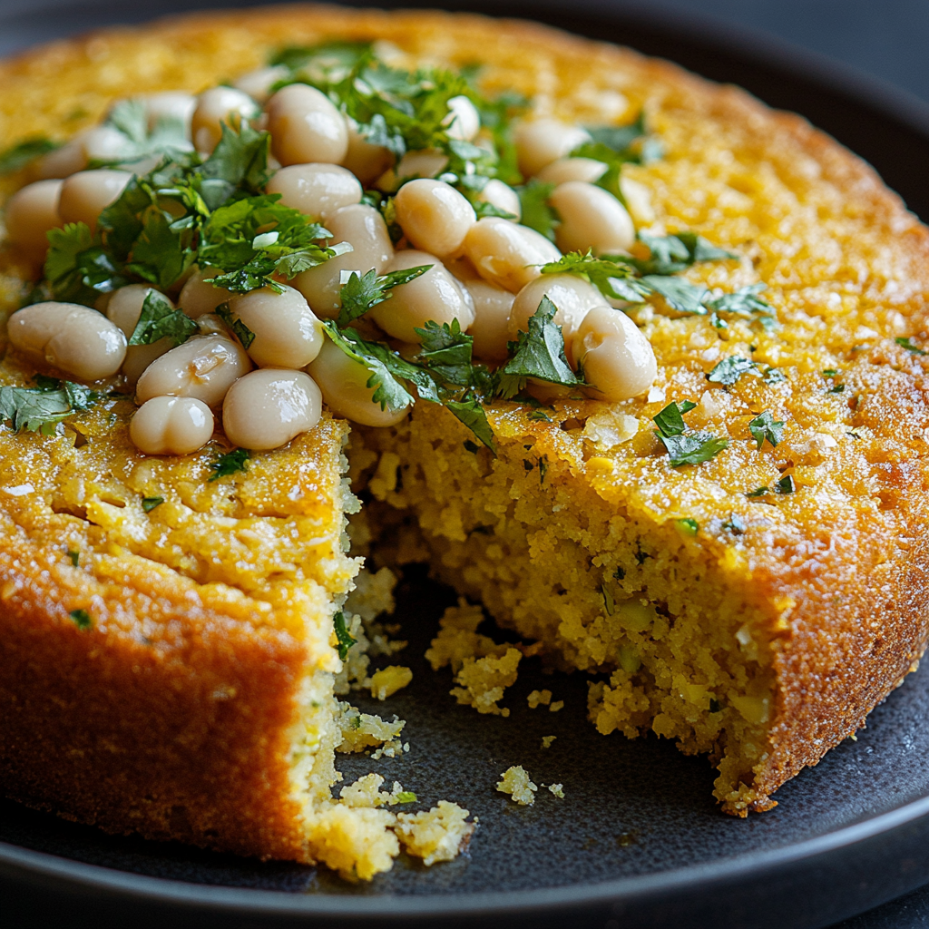 Little Cornbread and Pinto Beans For Lunch