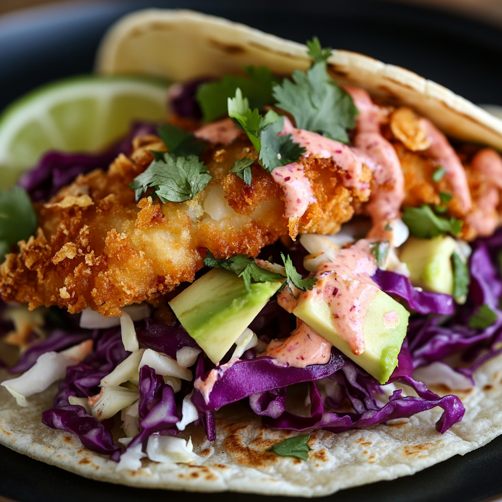 Southern Catfish Tacos with Crunchy Slaw