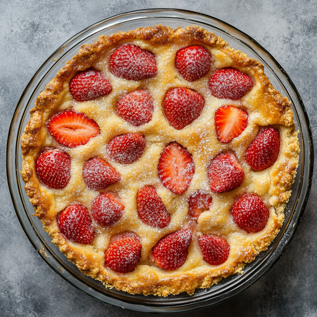 Crustless Fresh Strawberry Pie