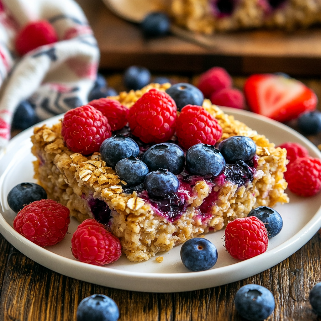 Mixed Berry Protein Baked Oatmeal