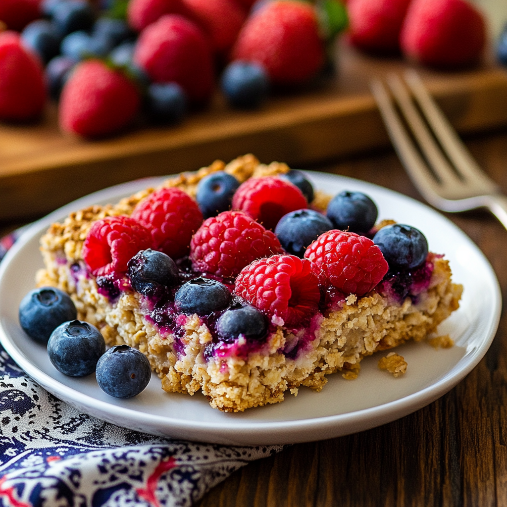 Mixed Berry Protein Baked Oatmeal 6 Mixed Berry Protein Baked Oatmeal
