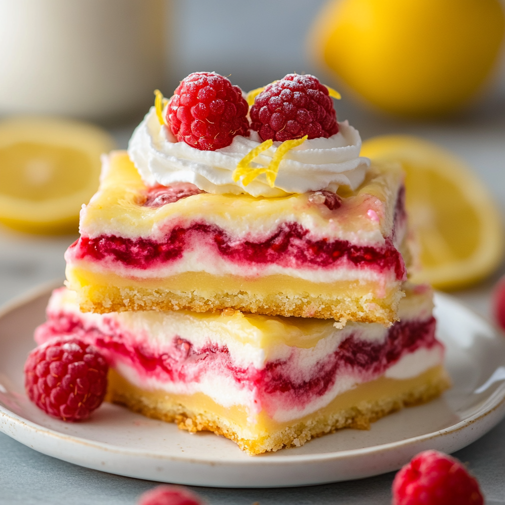 Epic Raspberry Lemon Cheesecake Bars