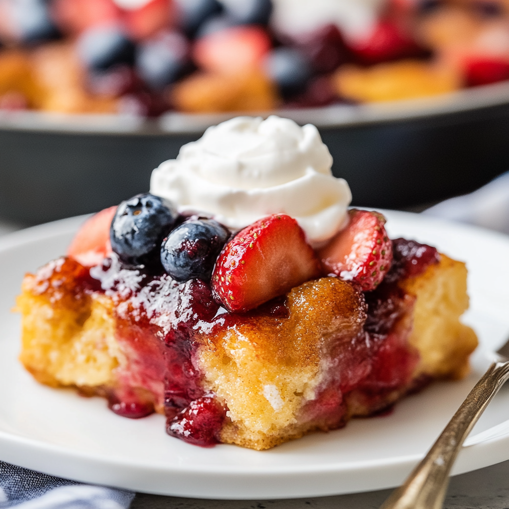Blueberry Strawberry French Toast Casserole