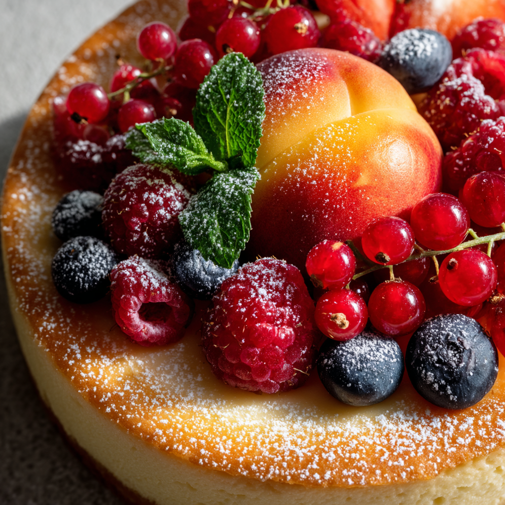 Summer Berry and Peach Cheesecake Recipe