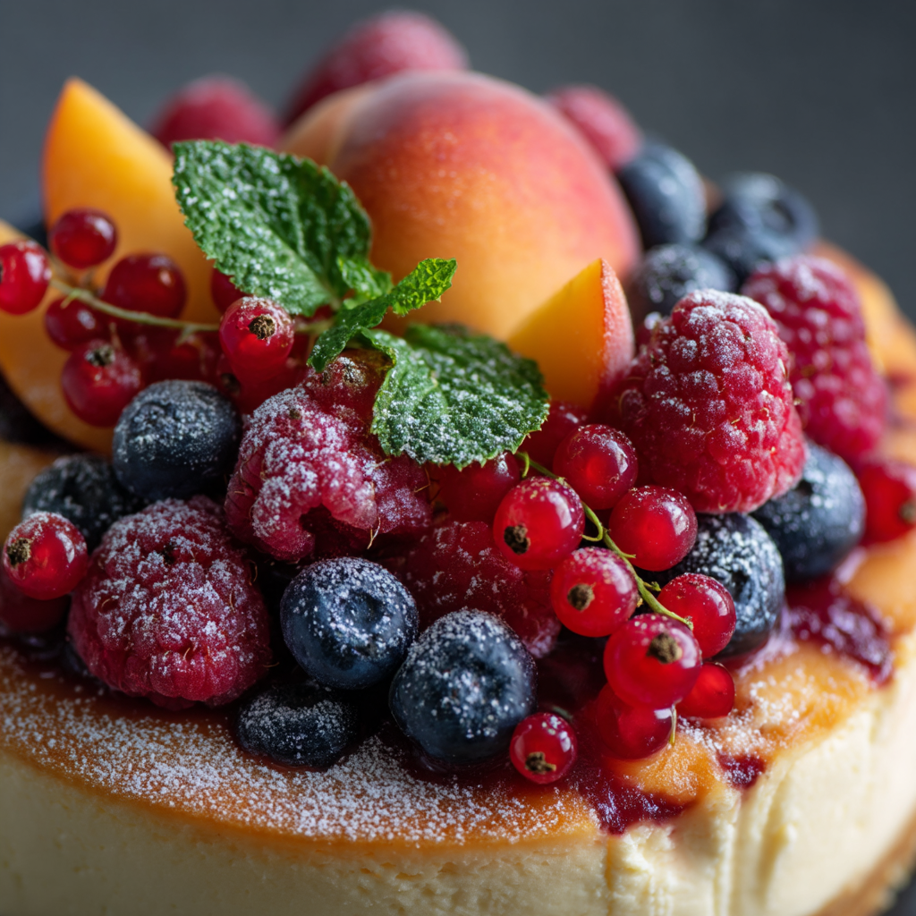 Summer Berry and Peach Cheesecake Recipe