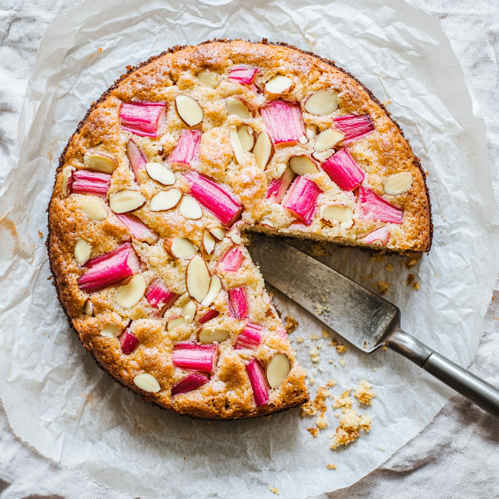 Norwegian Rhubarb and Almond Cake