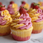 Strawberry Mango Margarita Cupcakes – Fruity and Festive!