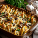 Creamy Garlic Mushroom Stuffed Shells