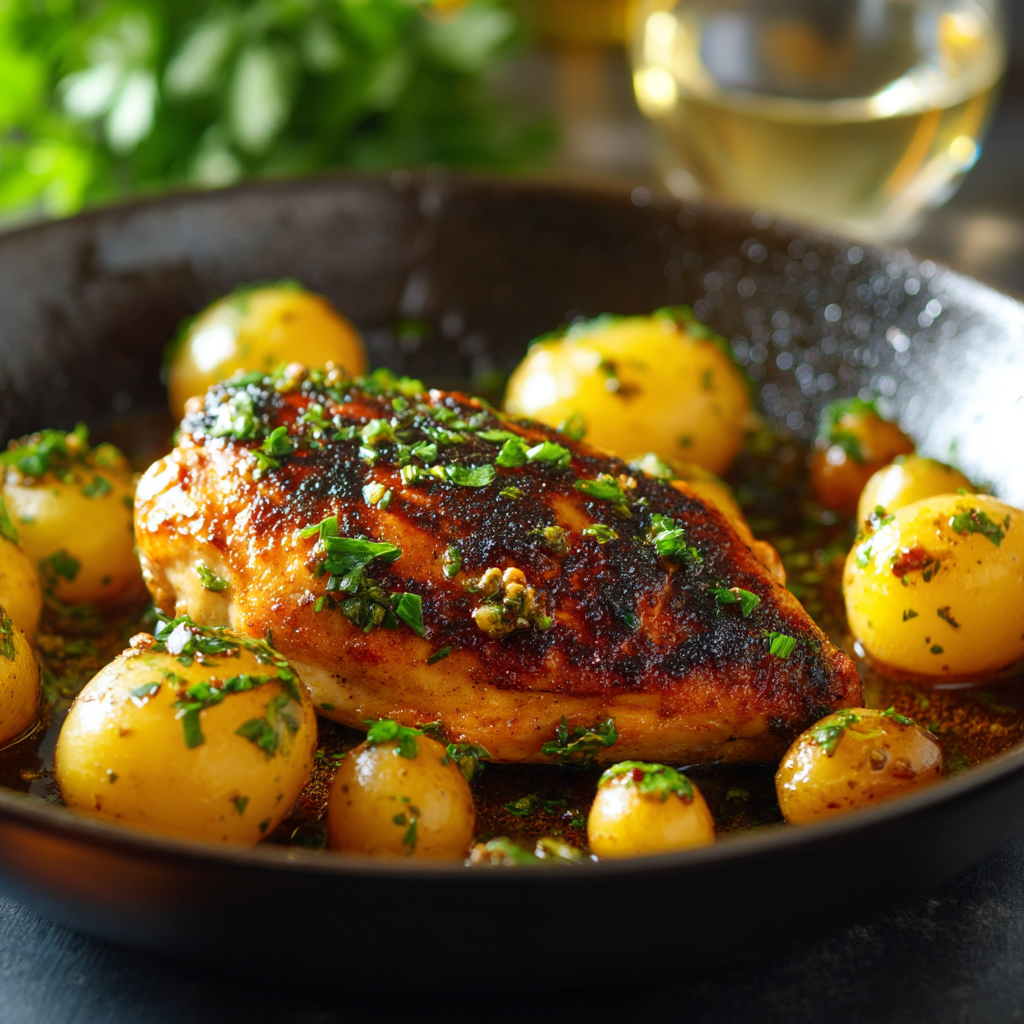 Creamy Garlic Chicken Gnocchi Skillet