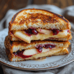 Brie, Apple and Cranberry Grilled Cheese
