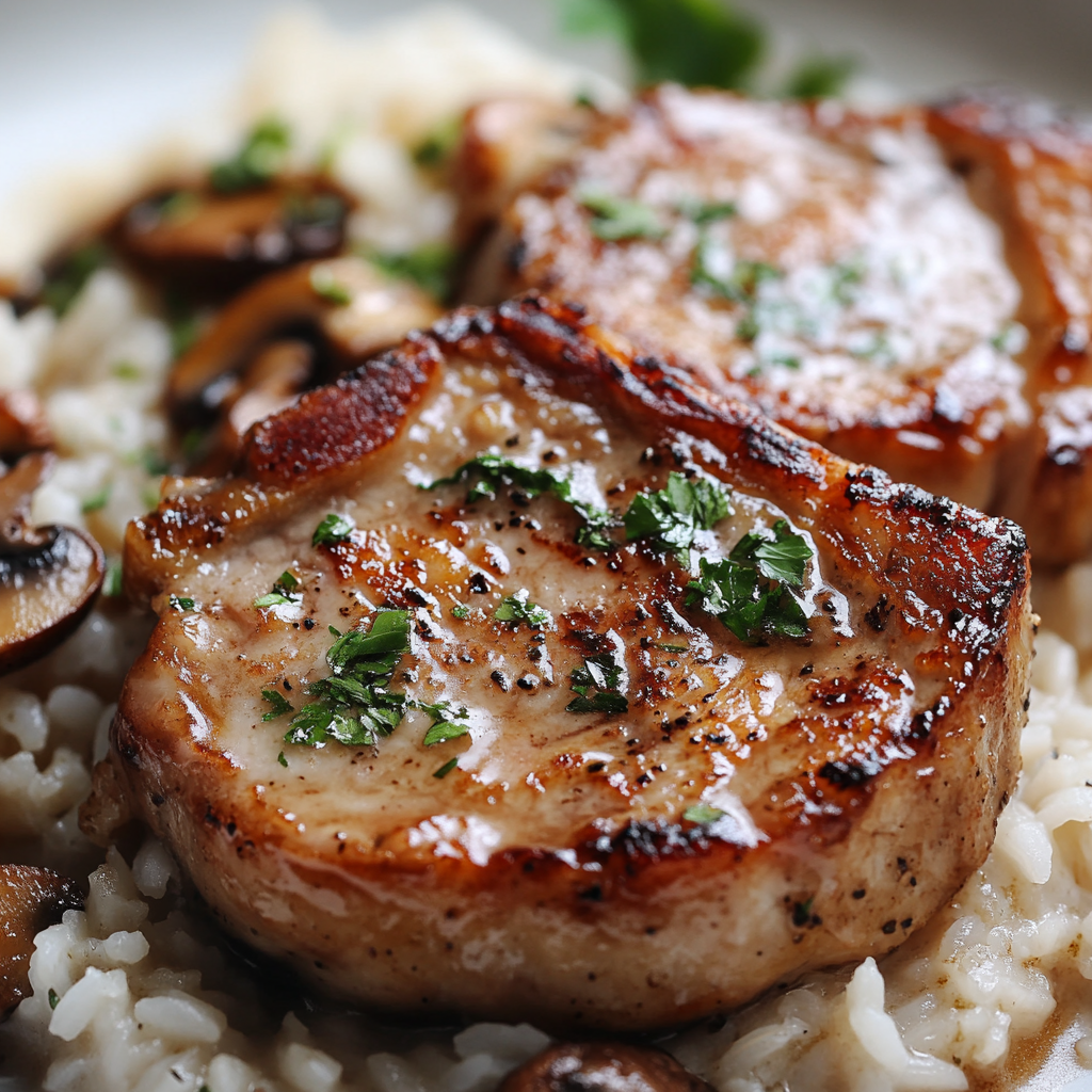 Baked Pork Chops & Rice
