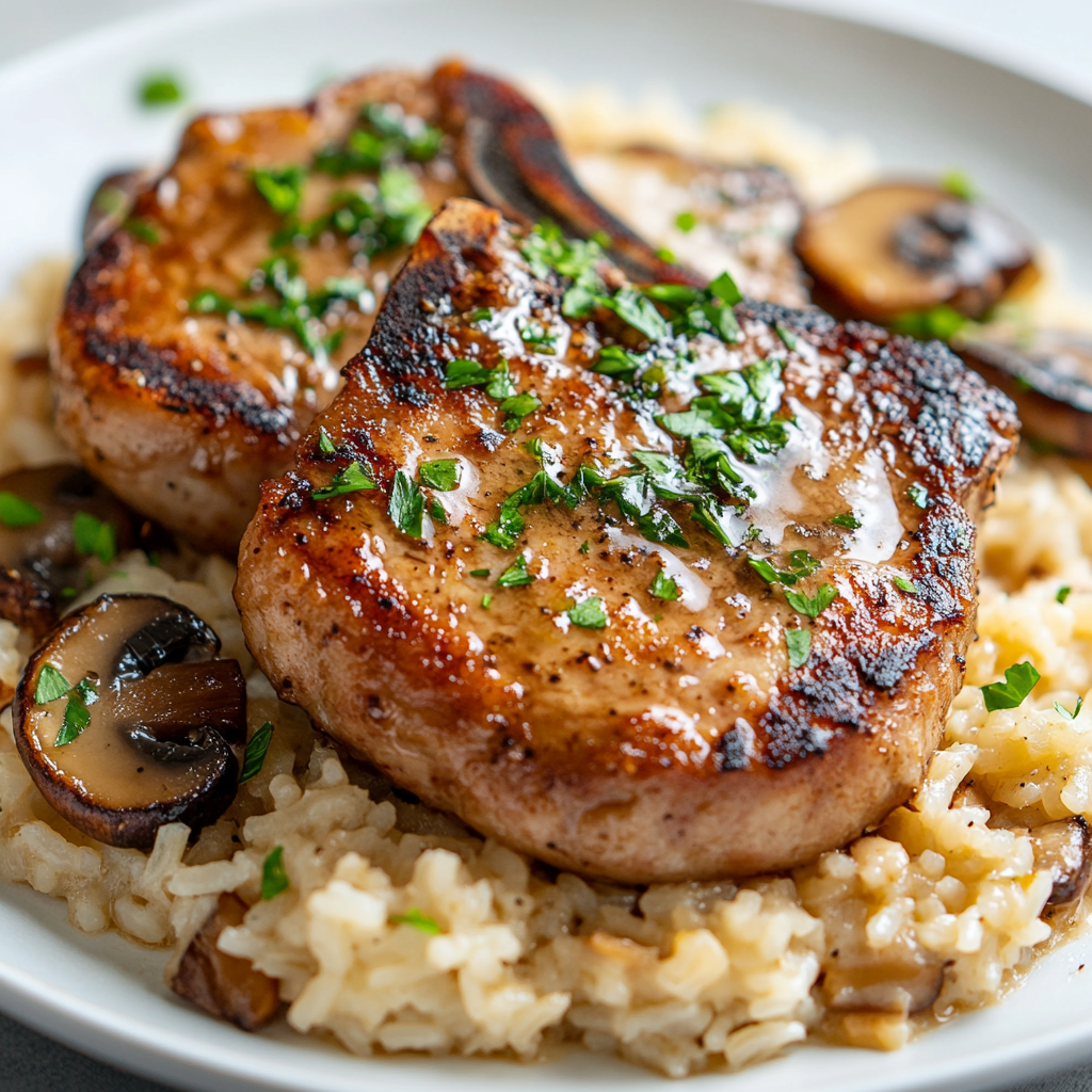Baked Pork Chops & Rice