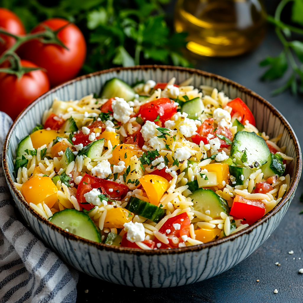 Greek Orzo Pasta Salad