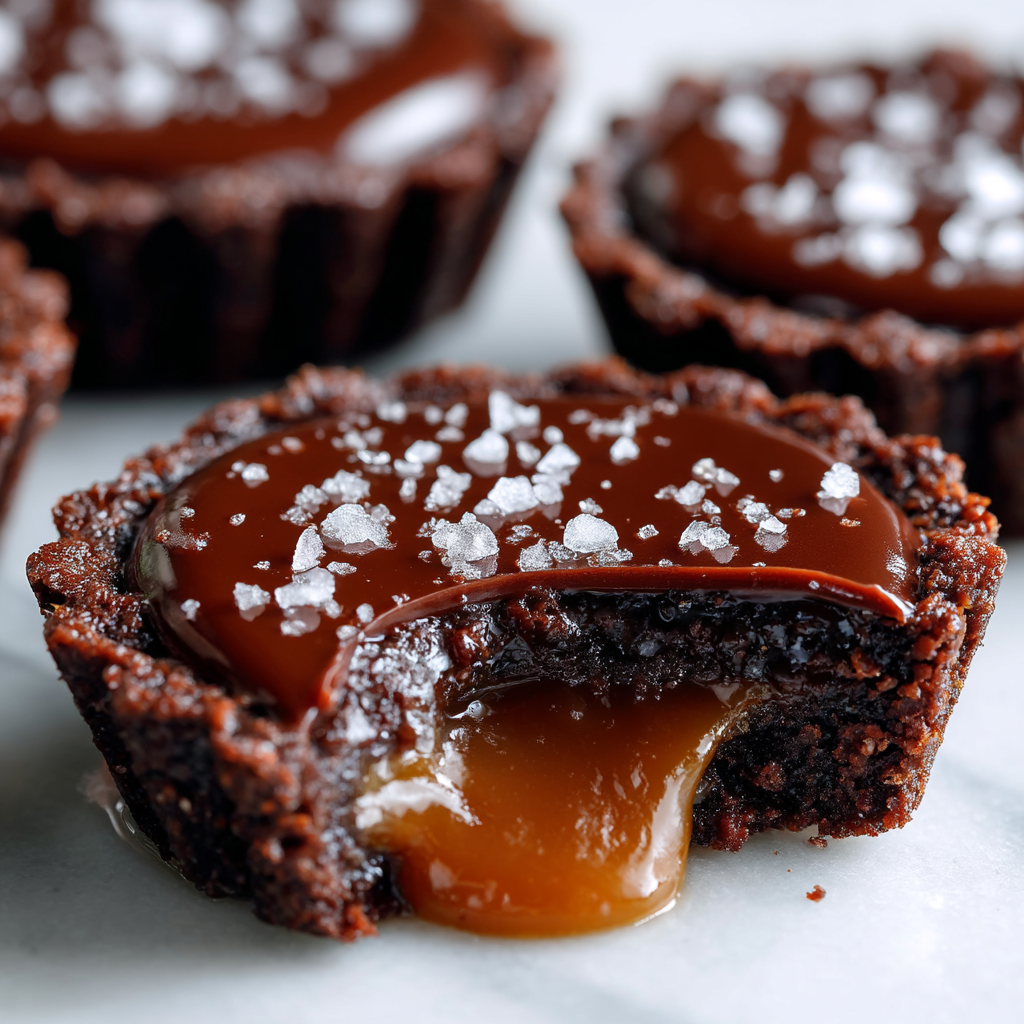 Easy Chocolate Salted Caramel Tarts