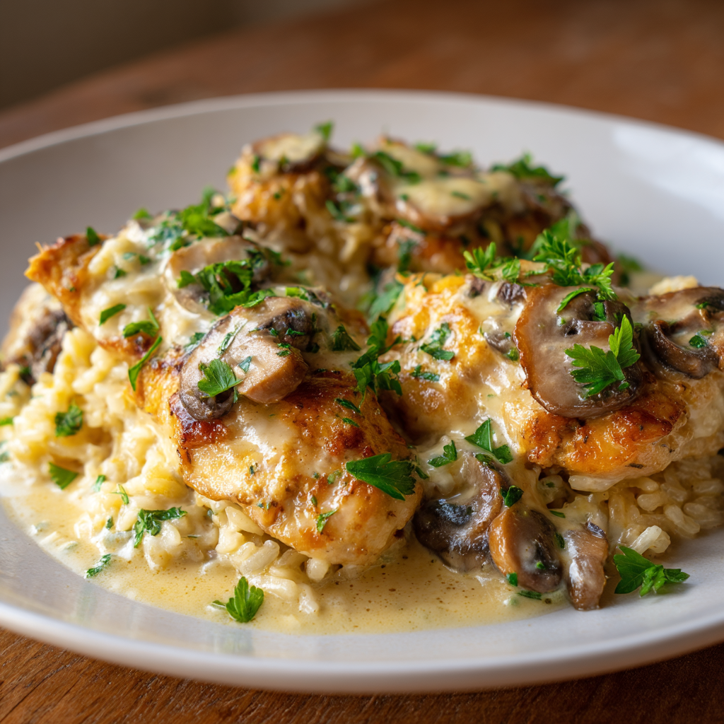 Baked Pork Chops & Rice