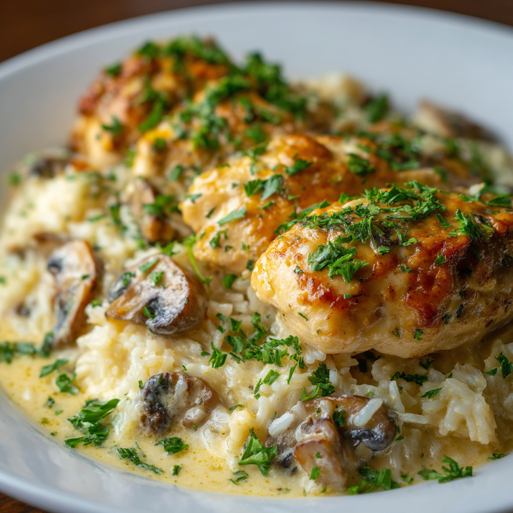 Baked Pork Chops & Rice
