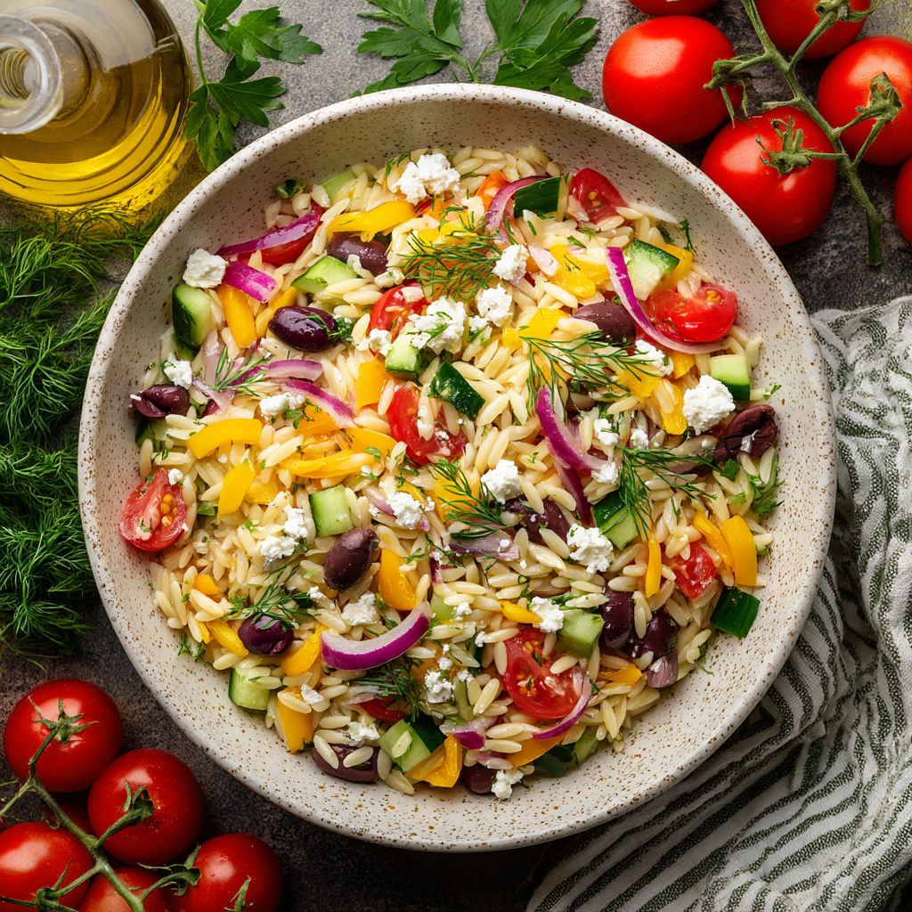 Greek Orzo Pasta Salad