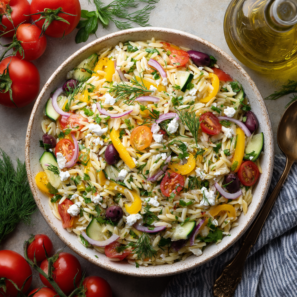Greek Orzo Pasta Salad