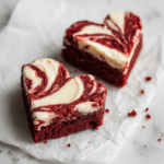 Delicious Heart-Shaped Red Velvet Cheesecake