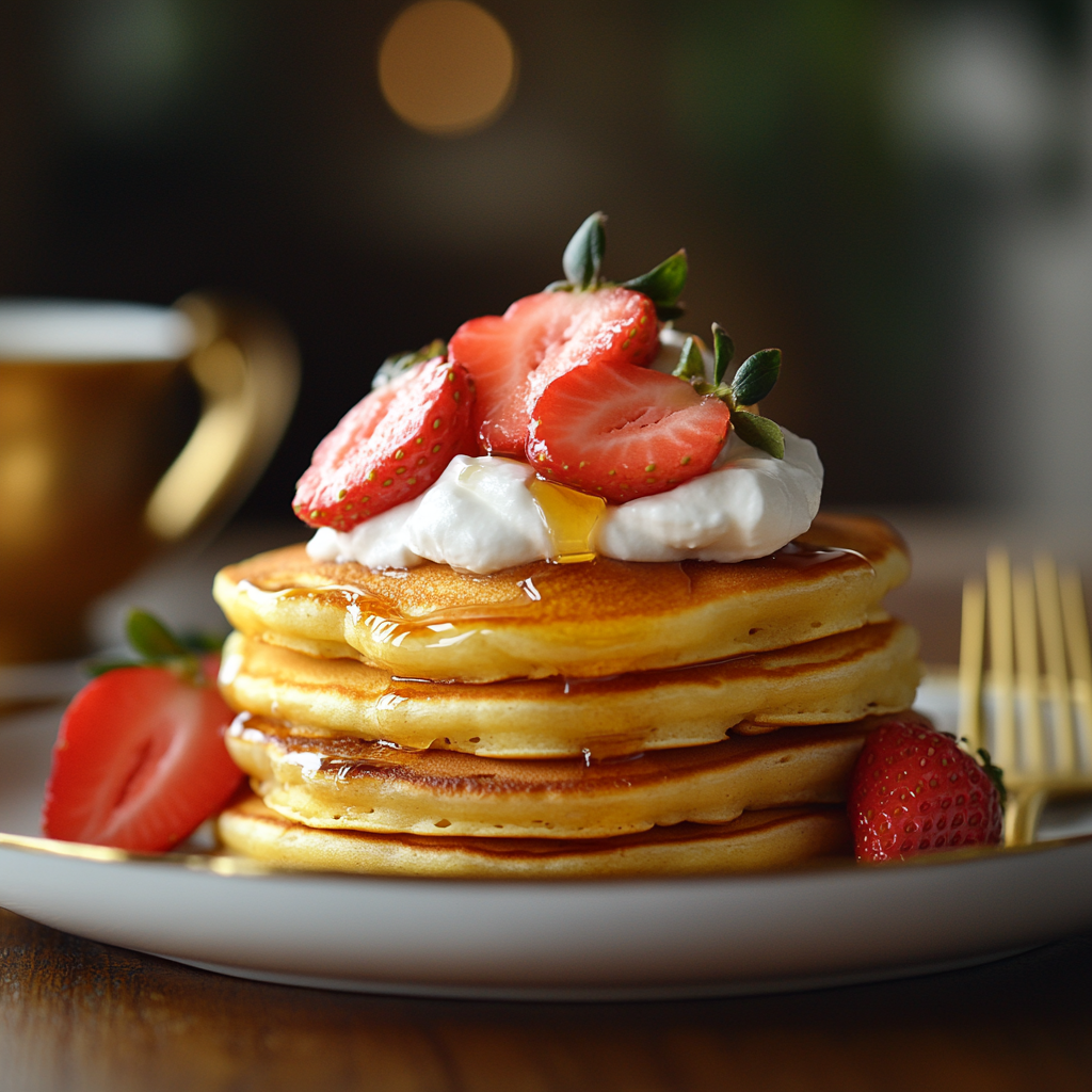 Strawberry Cheesecake Pancakes