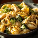 Broccoli Cheddar Mac and Cheese with Chicken